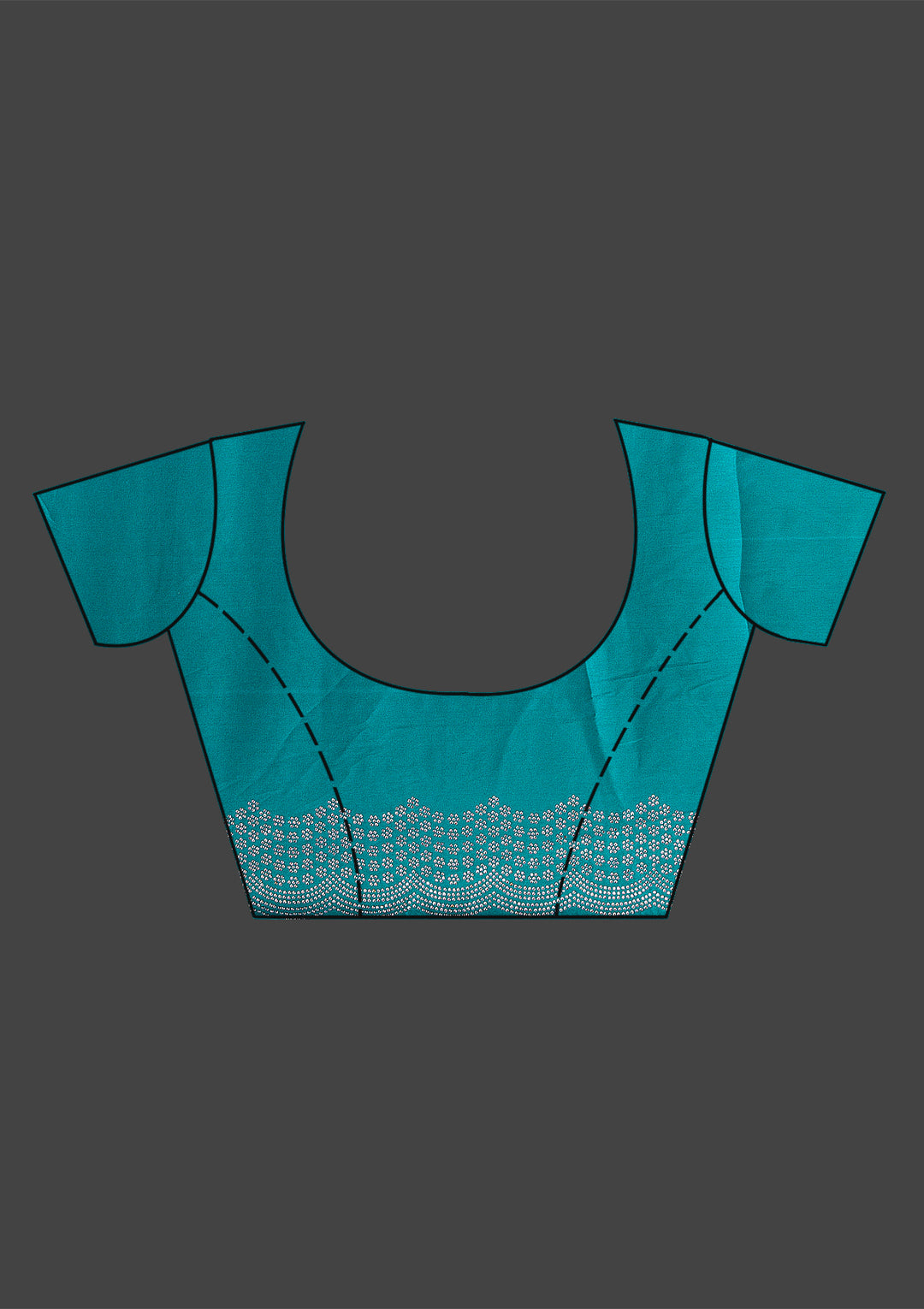 Sea Green Swarovski Satin Saree