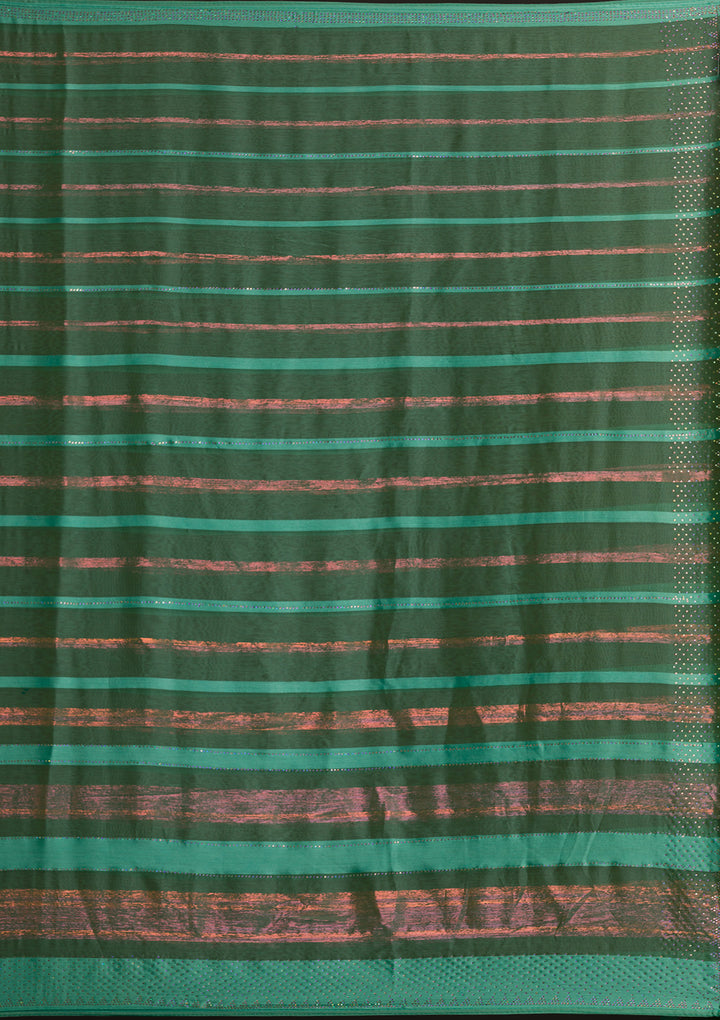 Sea Green Swarovski Shimmer Georgette Saree