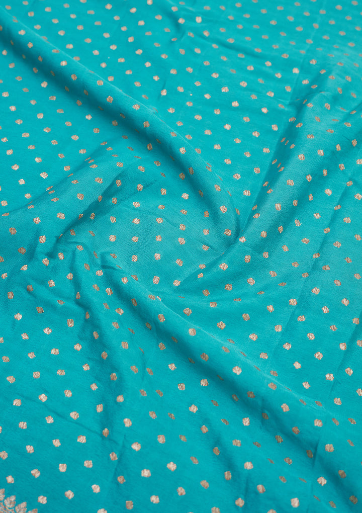 Sea Green Zariwork Art Silk Saree
