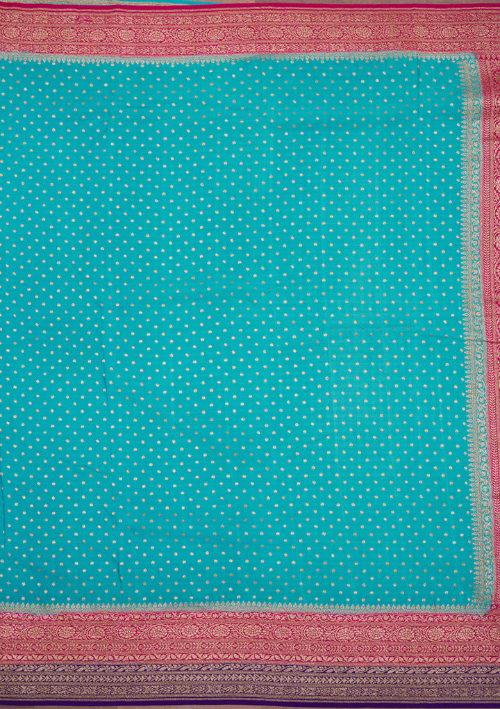 Sea Green Zariwork Art Silk Saree