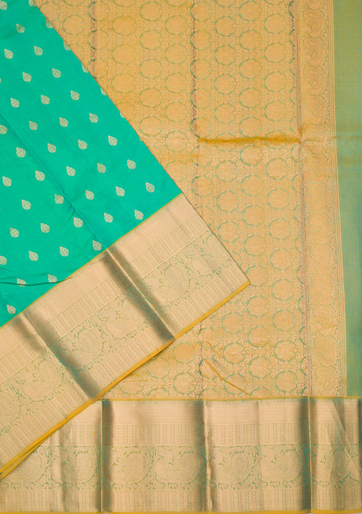 Sea Green Zariwork Banarasi Pure Silk Saree