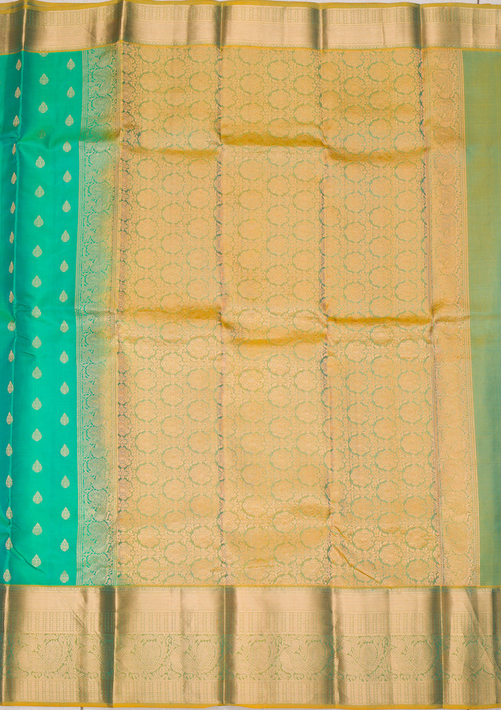 Sea Green Zariwork Banarasi Pure Silk Saree