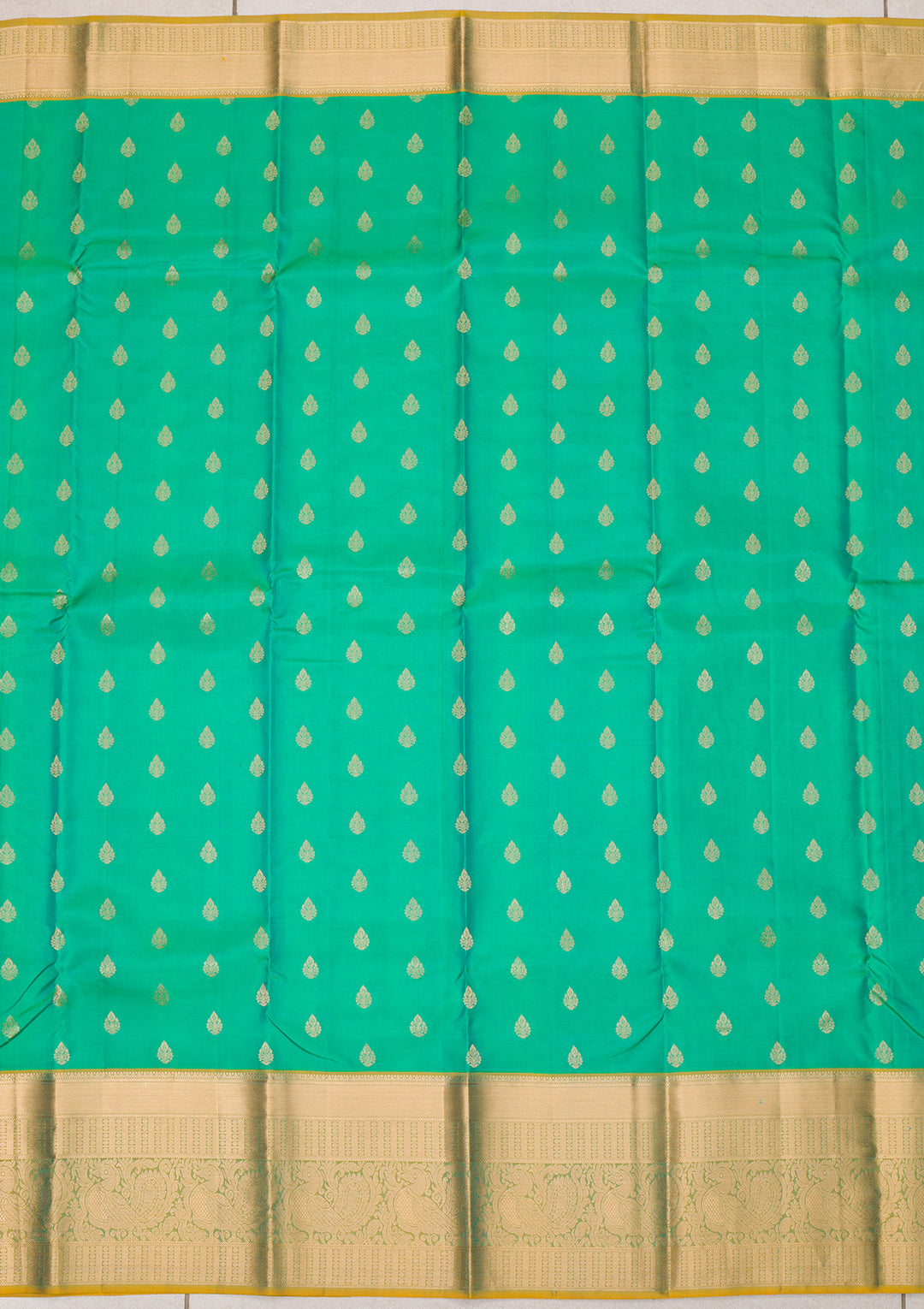 Sea Green Zariwork Banarasi Pure Silk Saree