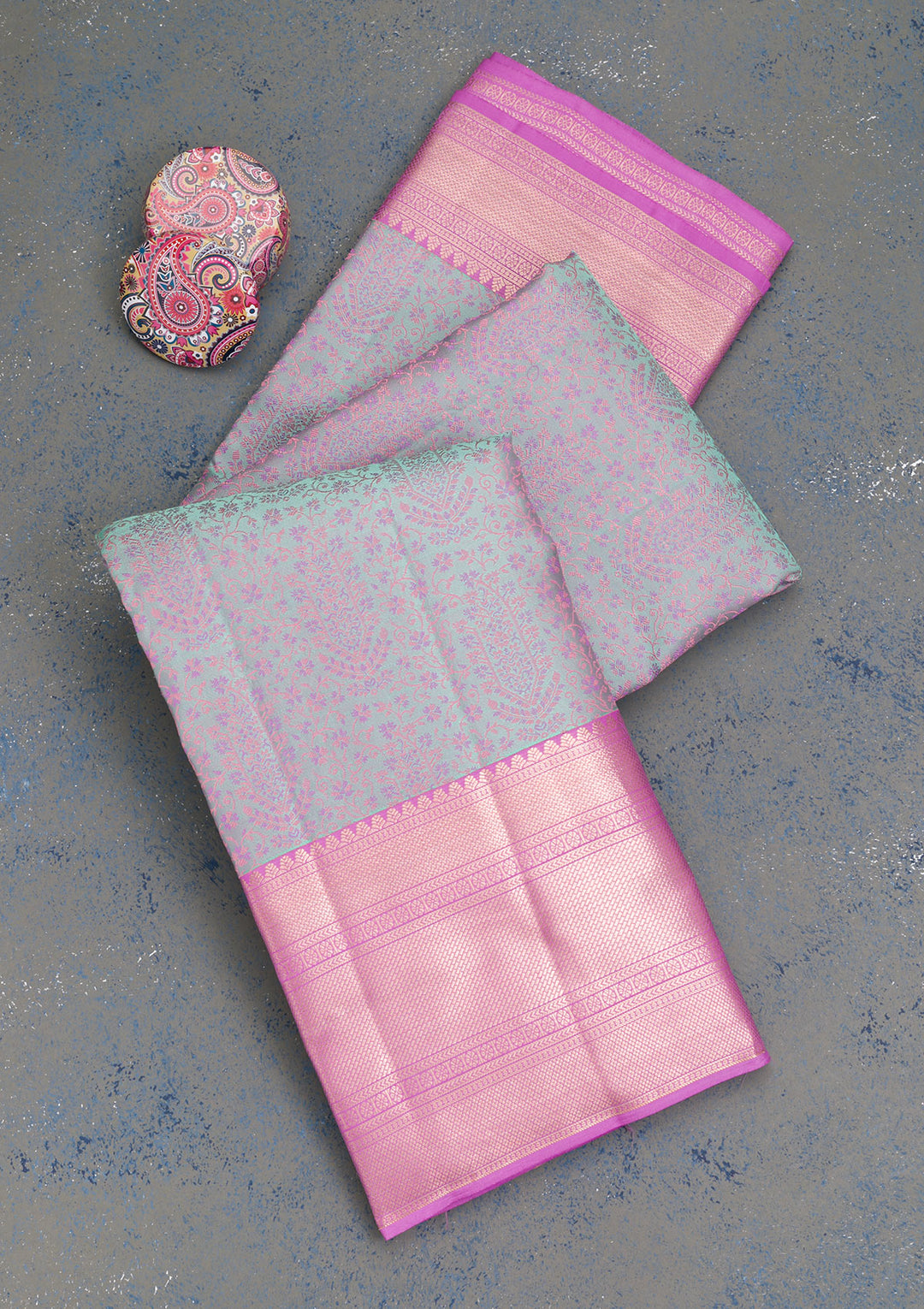 Sea Green Zariwork Pure Silk Saree