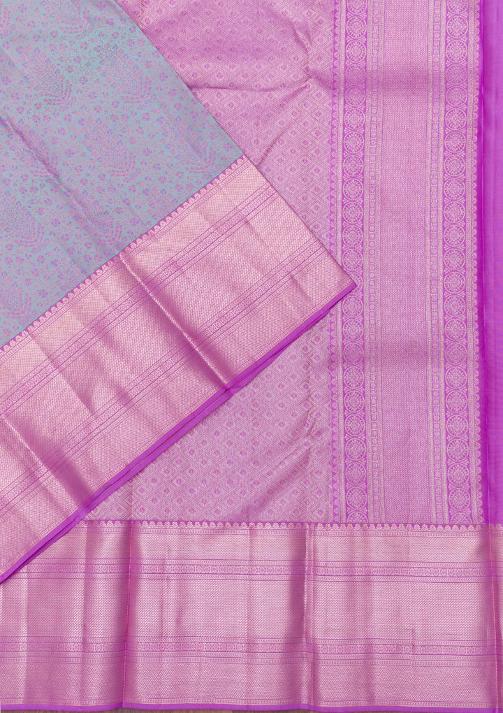 Sea Green Zariwork Pure Silk Saree