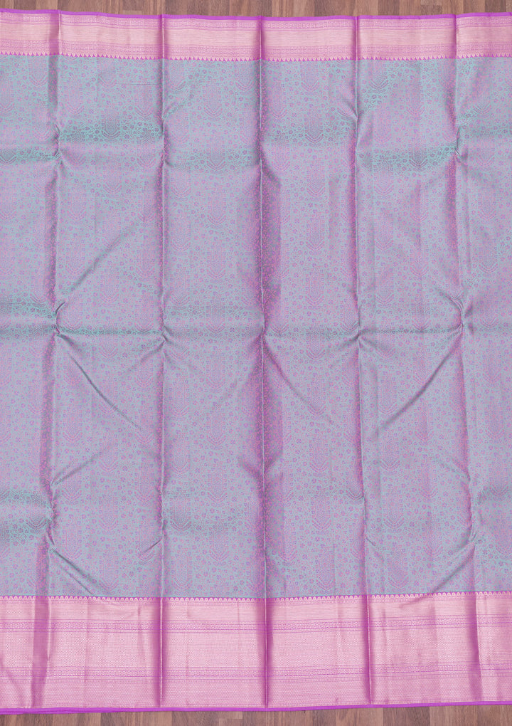 Sea Green Zariwork Pure Silk Saree