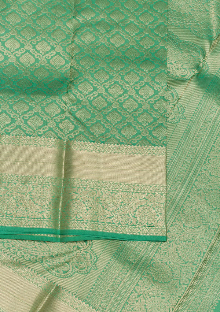 Sea Green Zariwork Banarasi Pure Silk Saree