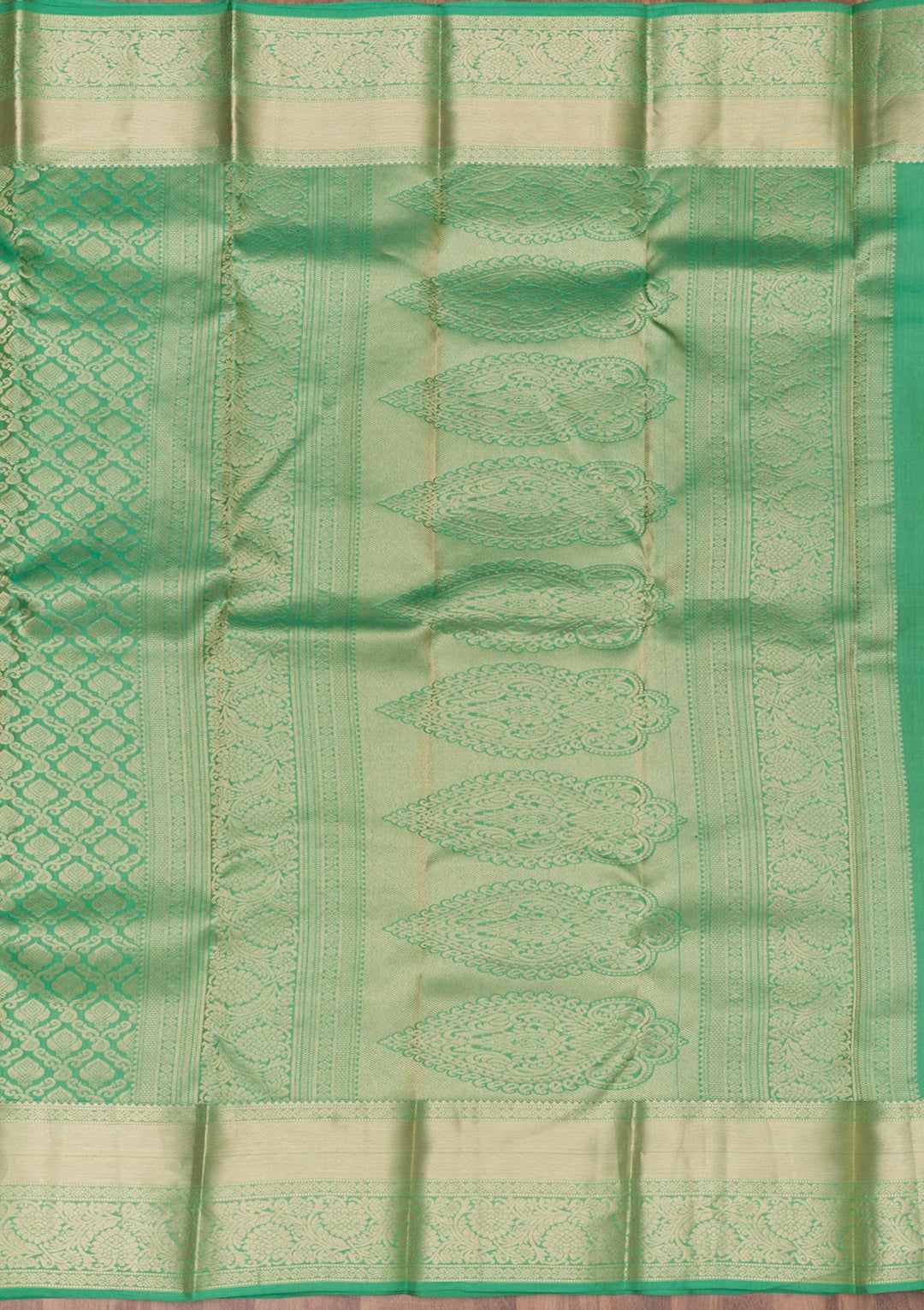 Sea Green Zariwork Banarasi Pure Silk Saree