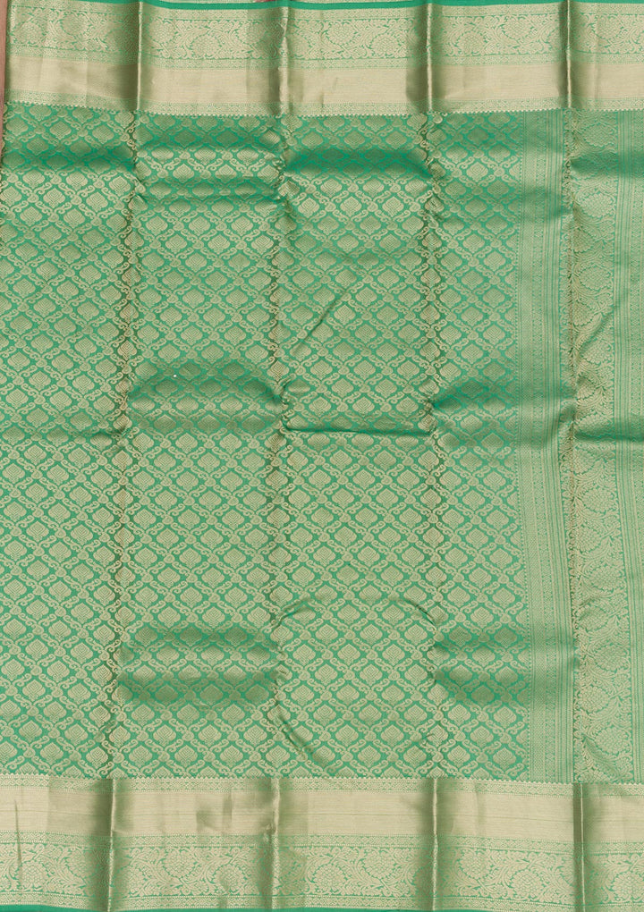 Sea Green Zariwork Banarasi Pure Silk Saree