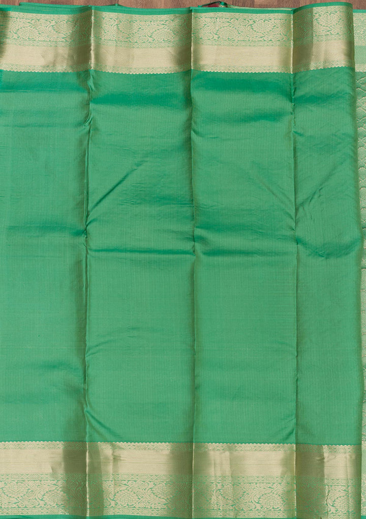 Sea Green Zariwork Banarasi Pure Silk Saree
