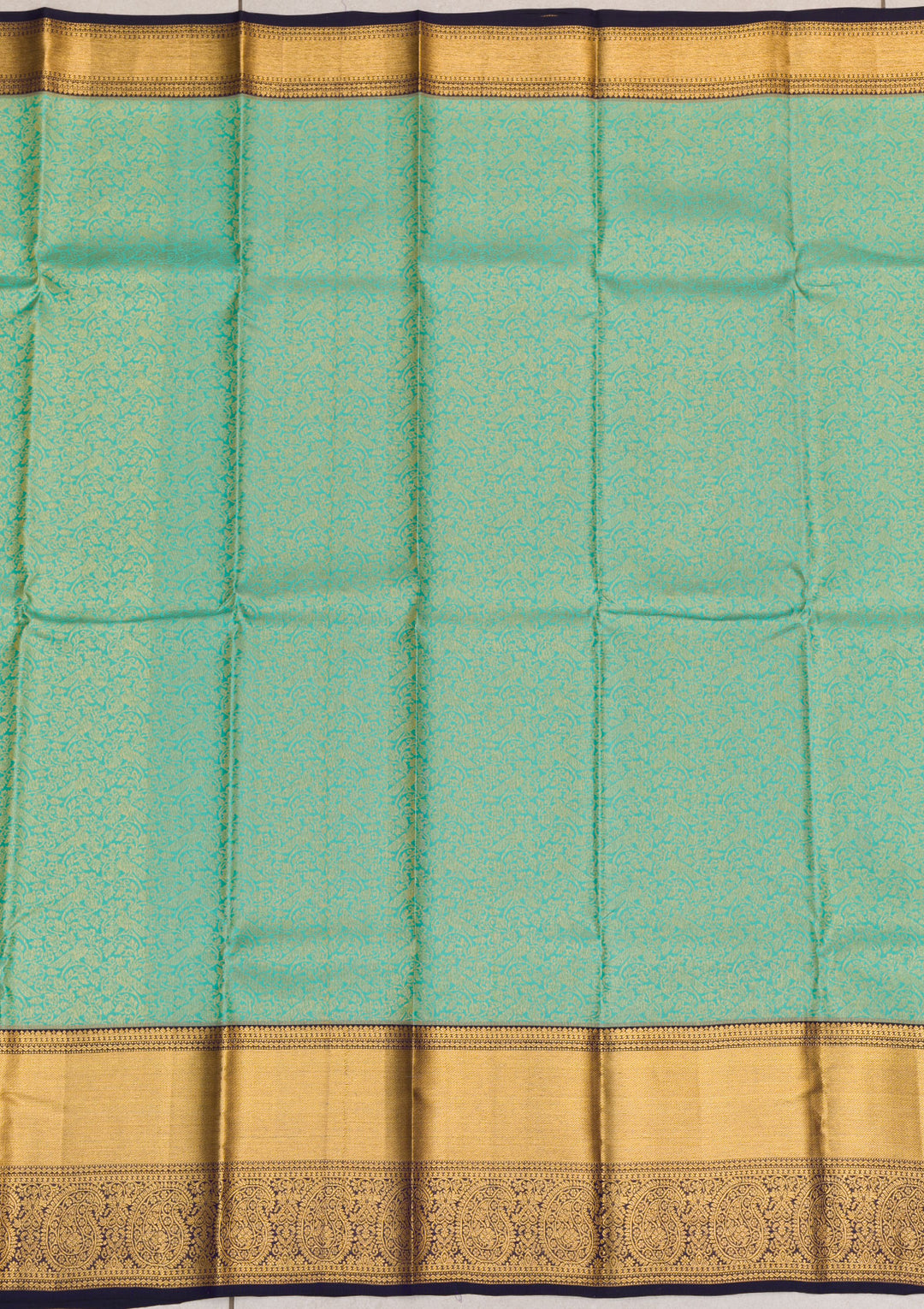 Sea Green Zariwork Kanjivaram Pure Silk Saree