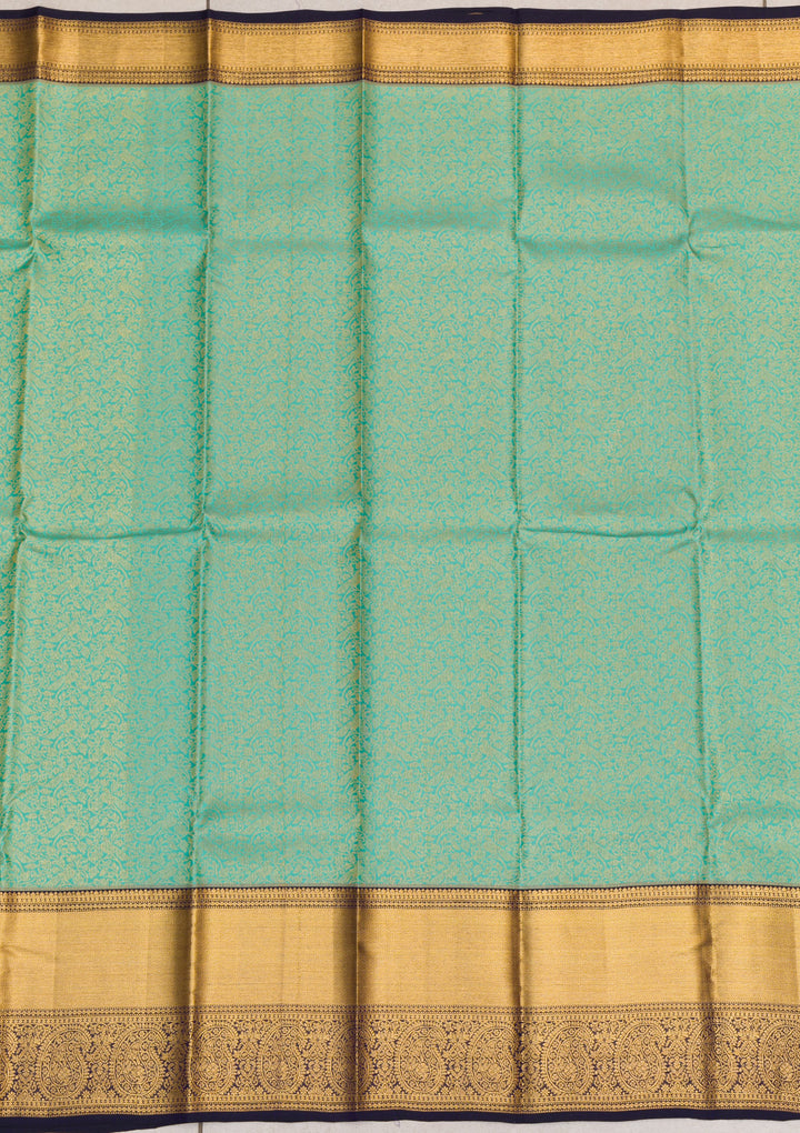Sea Green Zariwork Kanjivaram Pure Silk Saree