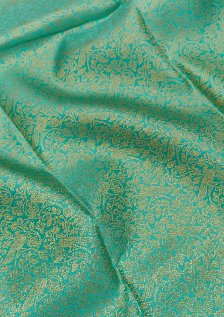 Sea Green Zariwork Kanjivaram Pure Silk Saree