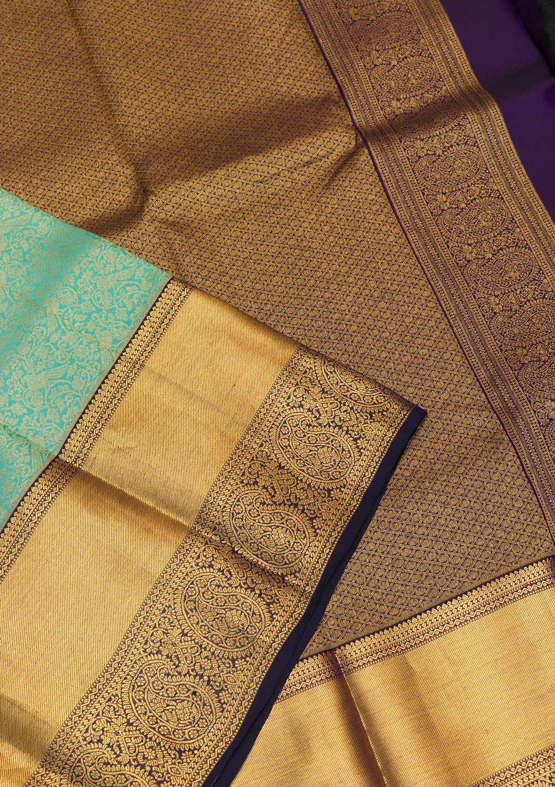 Sea Green Zariwork Kanjivaram Pure Silk Saree