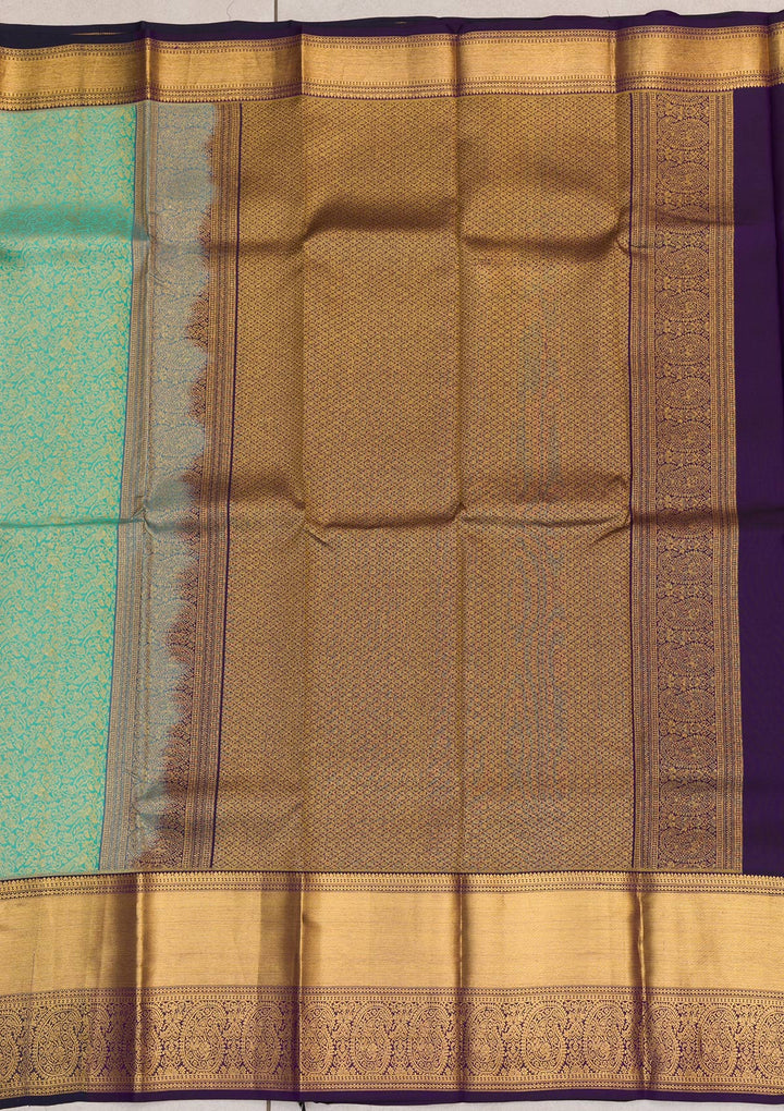 Sea Green Zariwork Kanjivaram Pure Silk Saree