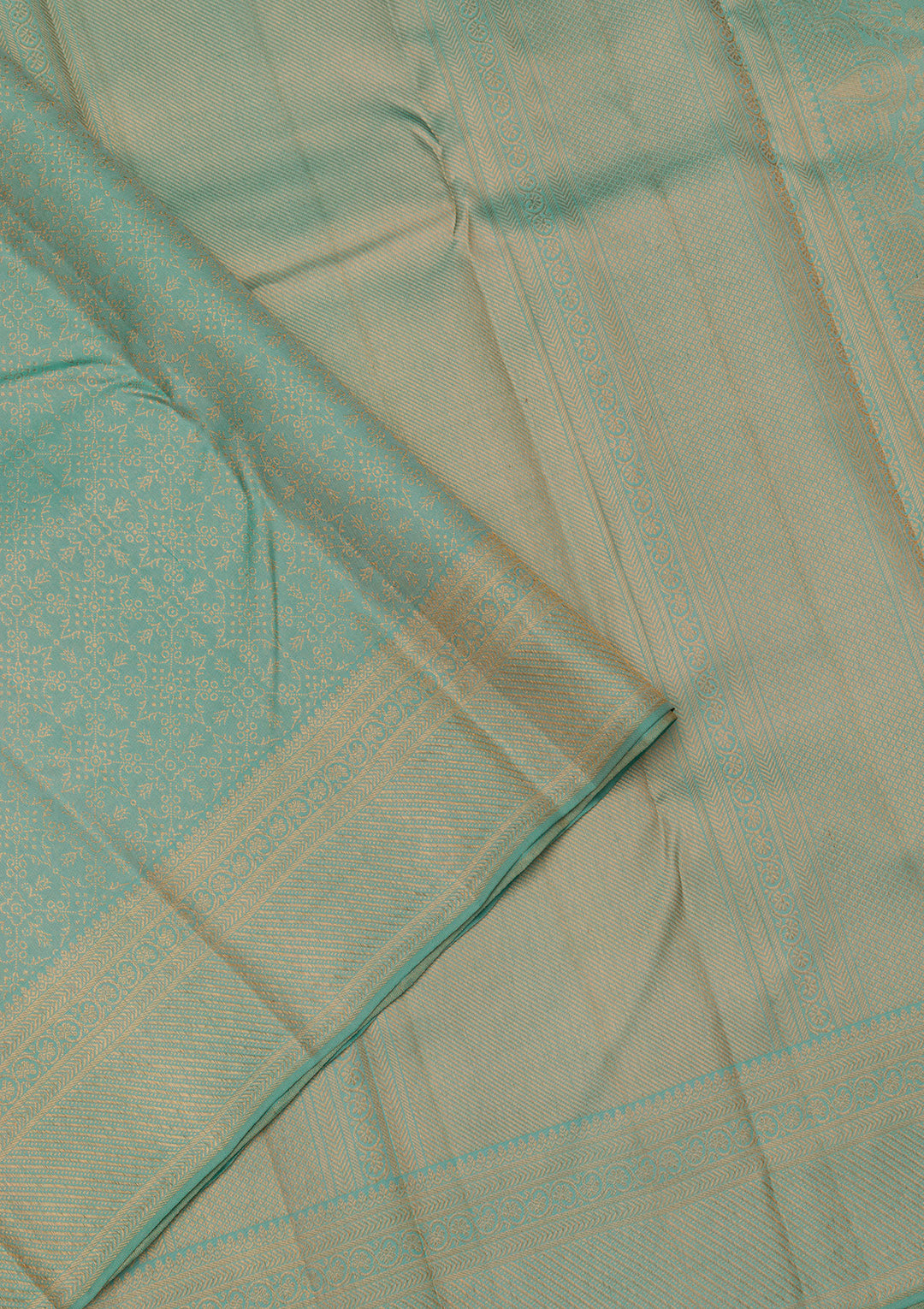 Sea Green Zariwork Pure Silk Saree