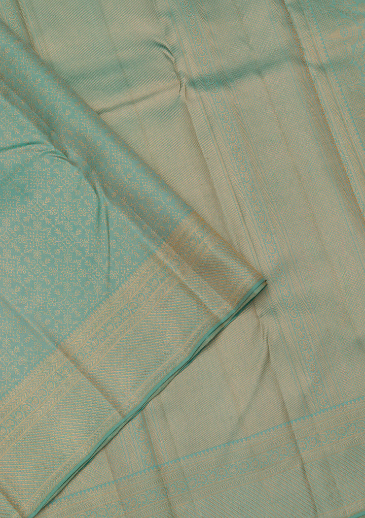 Sea Green Zariwork Pure Silk Saree