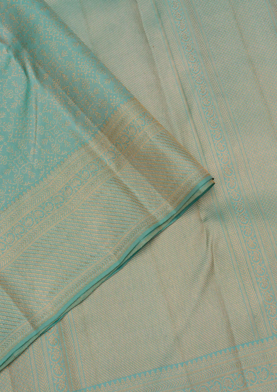 Sea Green Zariwork Pure Silk Saree