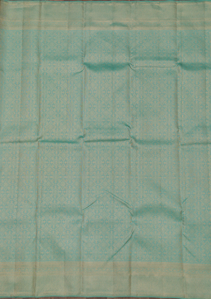 Sea Green Zariwork Pure Silk Saree