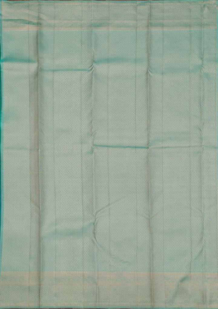 Sea Green Zariwork Pure Silk Saree