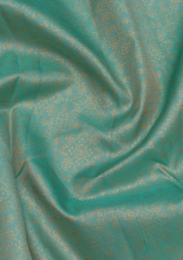 Sea Green Zariwork Pure Silk Saree