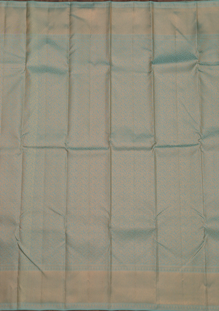 Sea Green Zariwork Pure Silk Saree