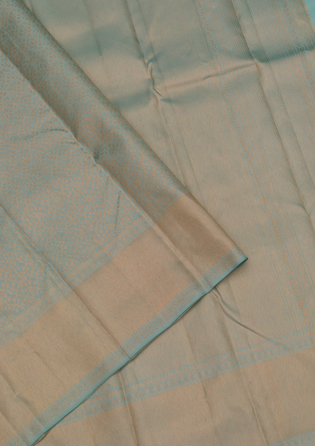 Sea Green Zariwork Pure Silk Saree