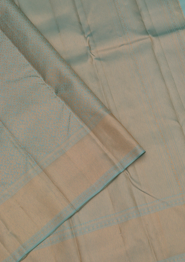 Sea Green Zariwork Pure Silk Saree