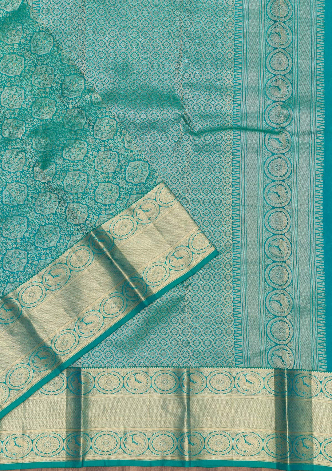 Sea Green Zariwork Banarasi Pure Silk Saree