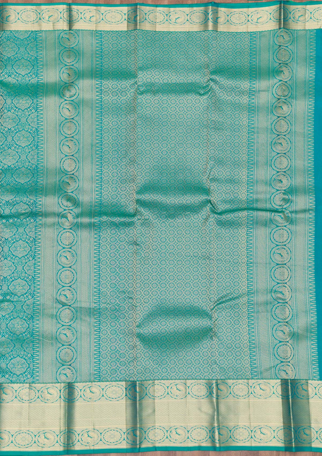 Sea Green Zariwork Banarasi Pure Silk Saree