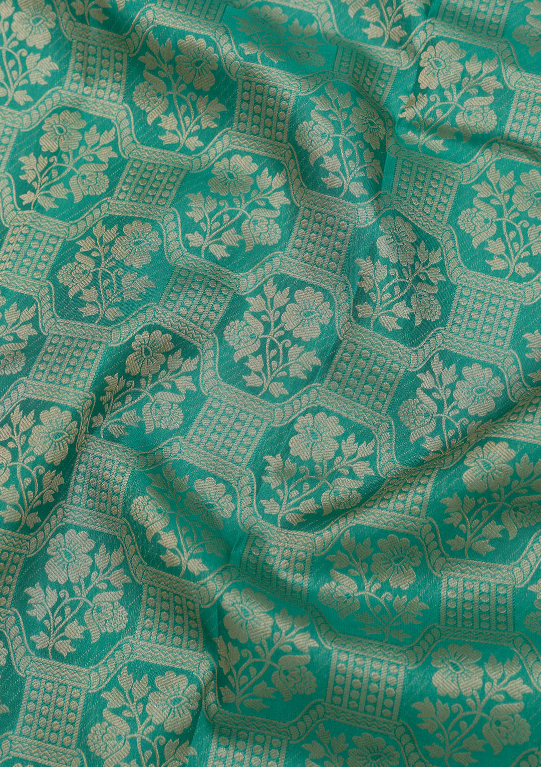 Sea Green Zariwork Pure Silk Saree
