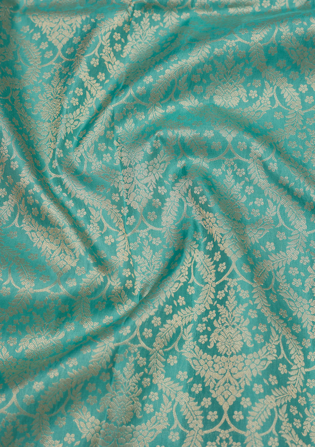 Sea Green Zariwork Pure Silk Saree