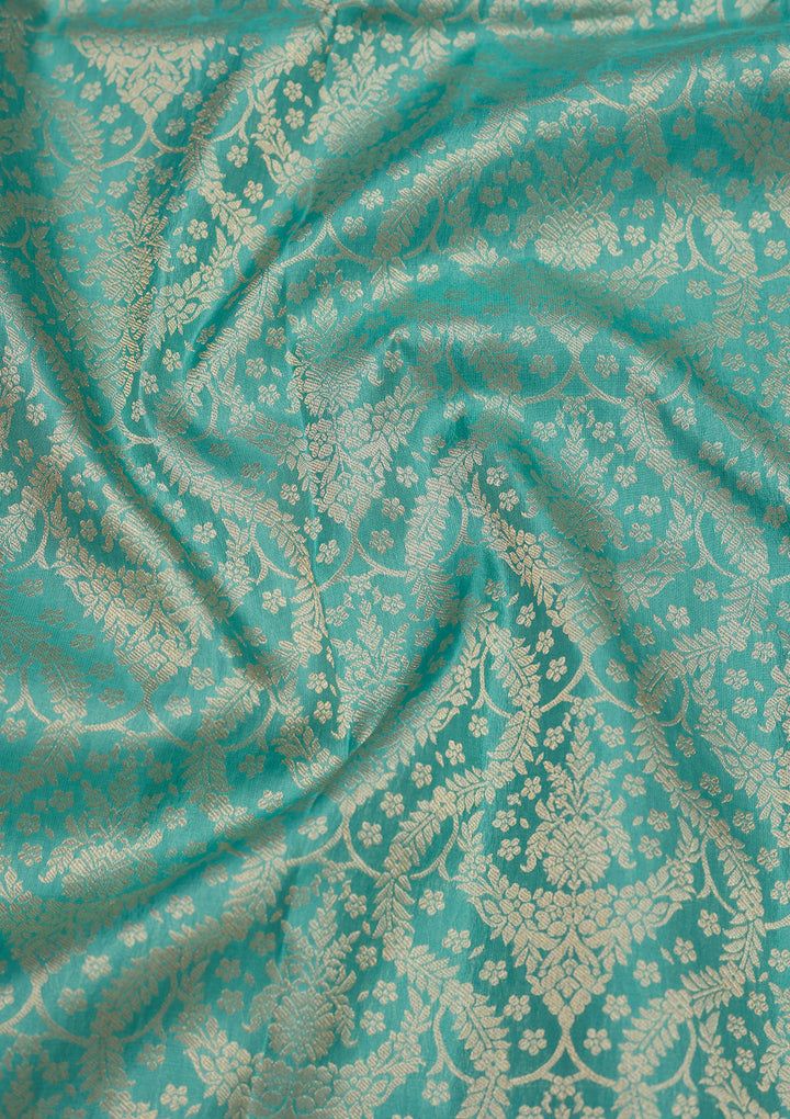 Sea Green Zariwork Pure Silk Saree