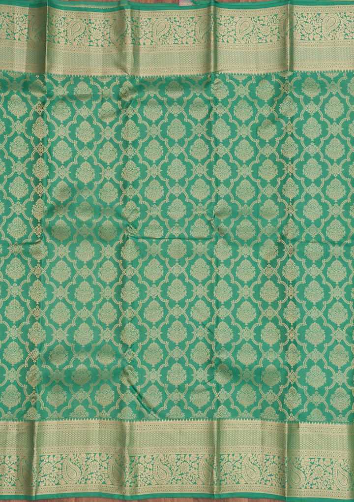 Sea Green Zariwork Pure Silk Saree