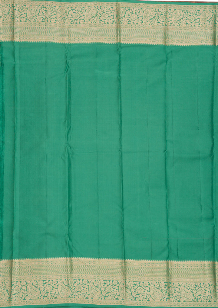 Sea Green Zariwork Pure Silk Saree