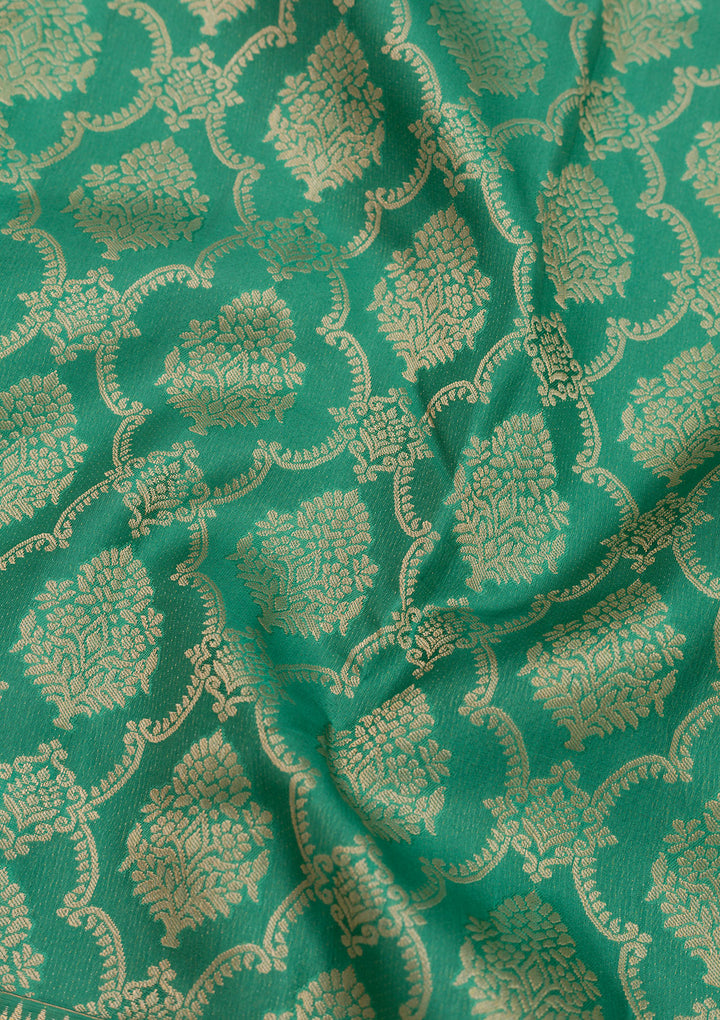 Sea Green Zariwork Pure Silk Saree