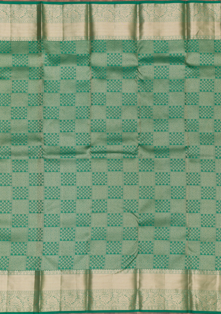 Sea Green Zariwork Pure Silk Saree
