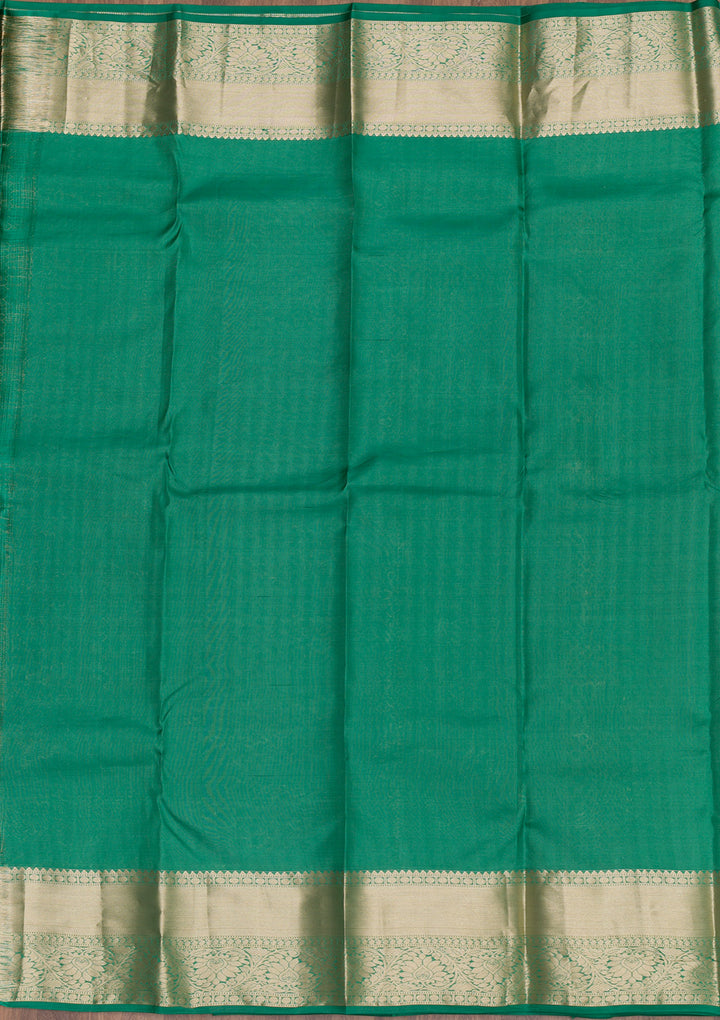 Sea Green Zariwork Pure Silk Saree