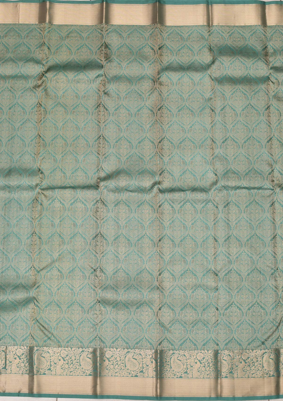 Sea Green Zariwork Banarasi Pure Silk Saree