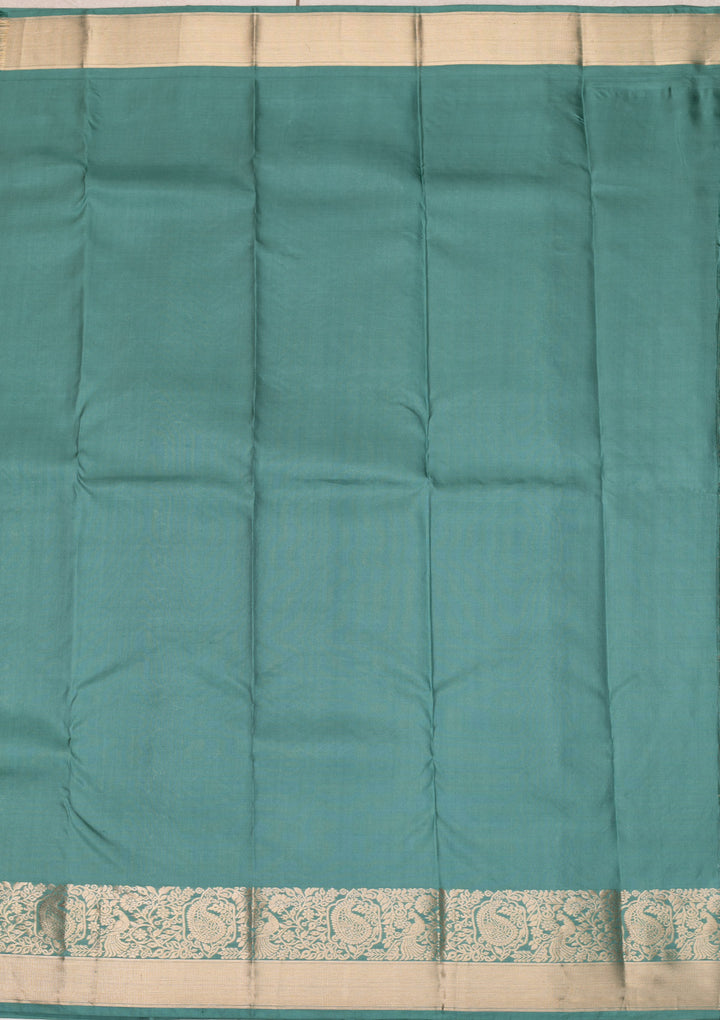 Sea Green Zariwork Banarasi Pure Silk Saree