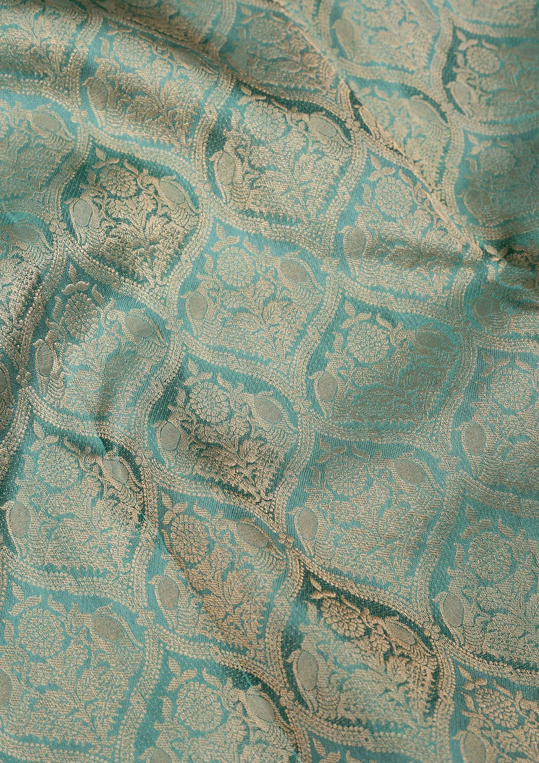 Sea Green Zariwork Banarasi Pure Silk Saree