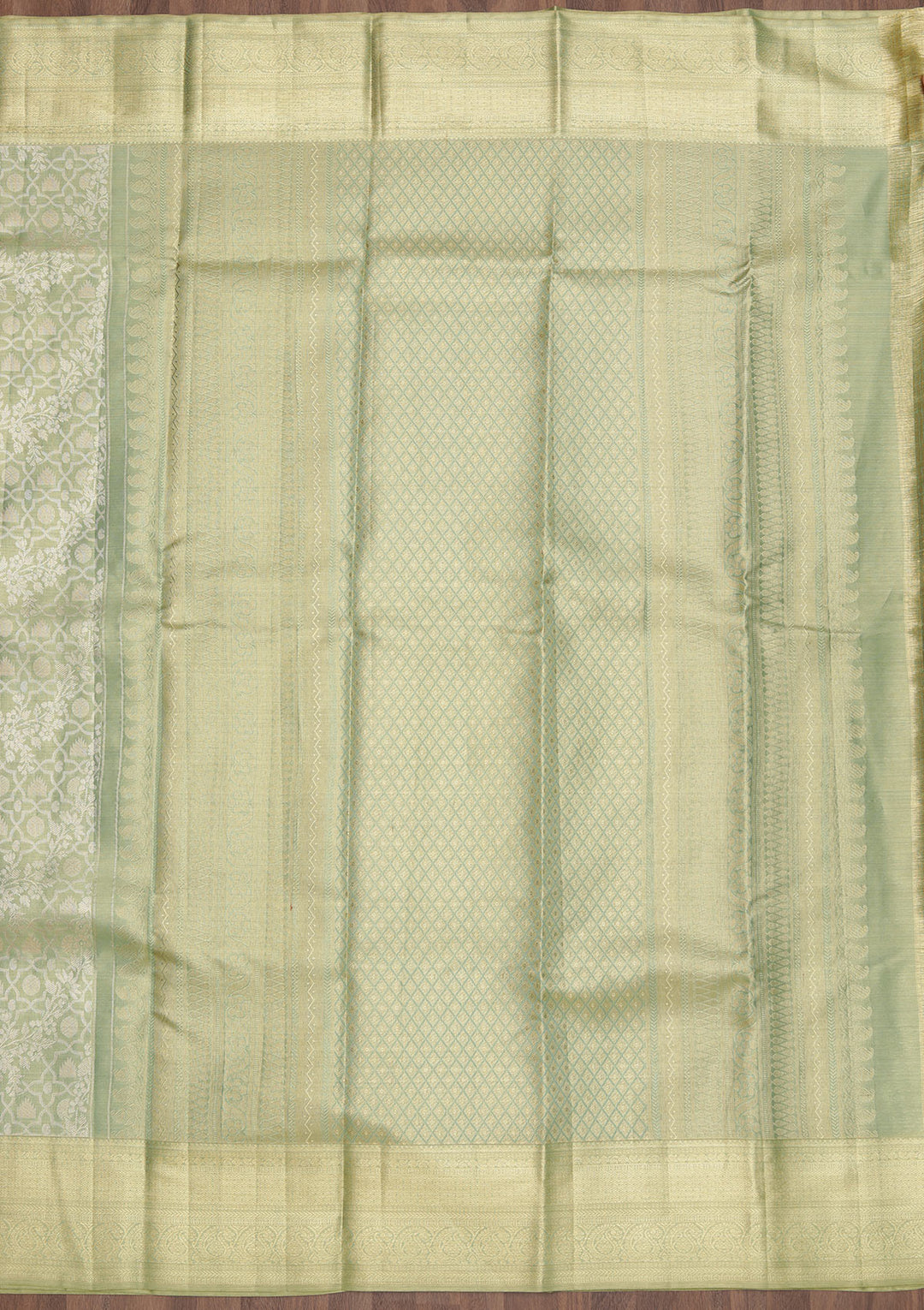Sea Green Zariwork Kanjivaram Pure Silk Saree