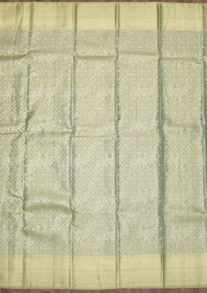 Sea Green Zariwork Kanjivaram Pure Silk Saree