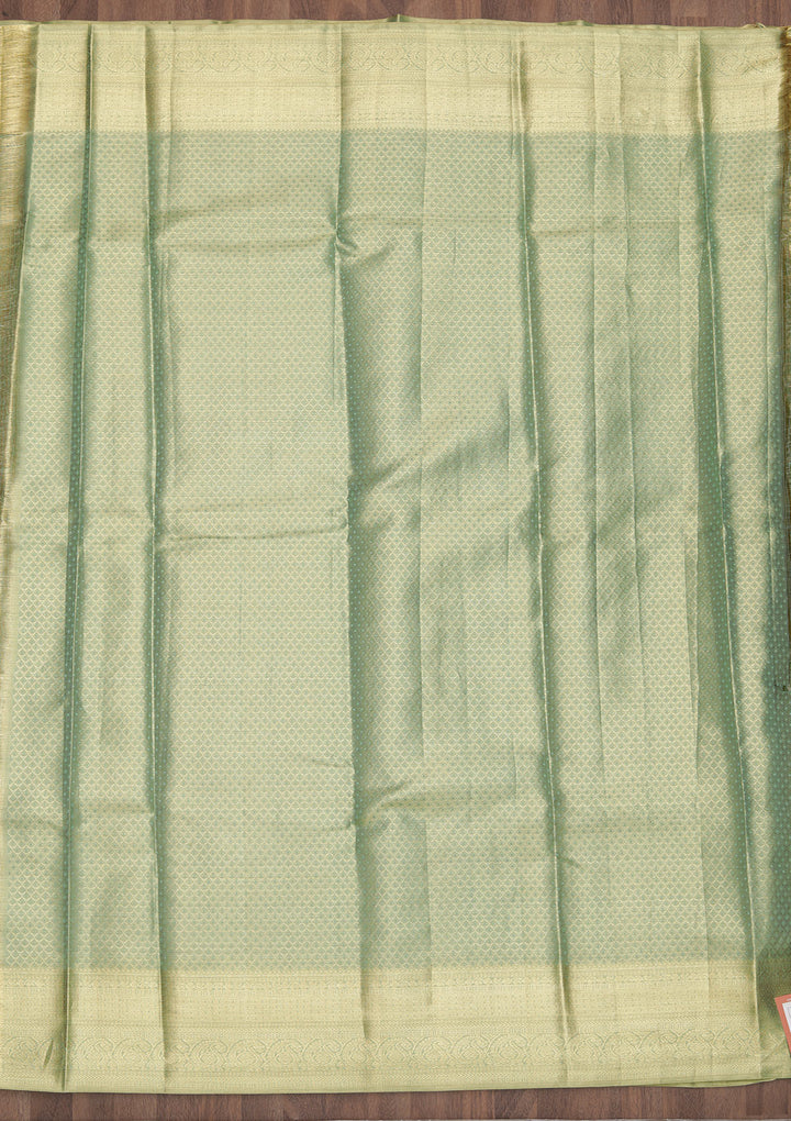 Sea Green Zariwork Kanjivaram Pure Silk Saree