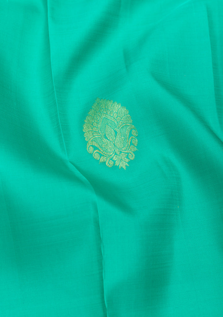 Sea Green Zariwork Pure Silk Saree