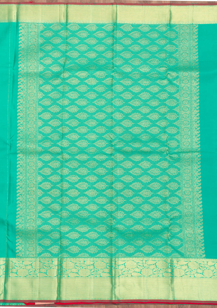 Sea Green Zariwork Pure Silk Saree