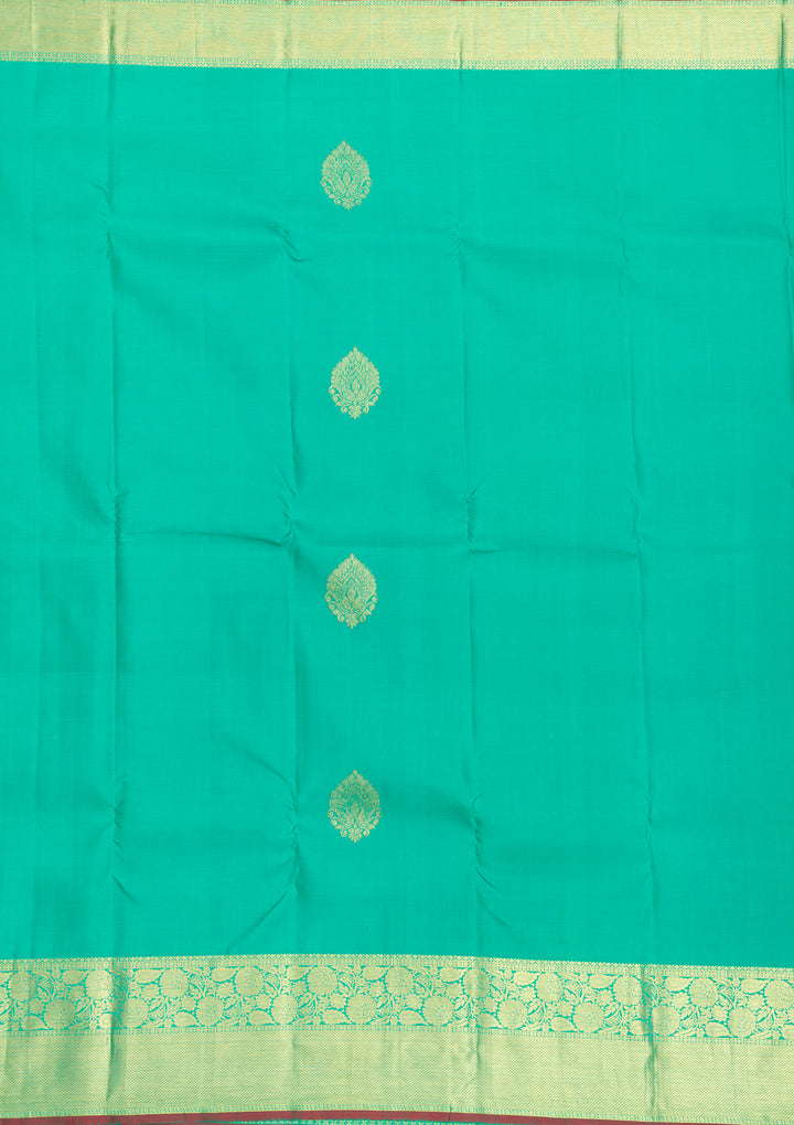 Sea Green Zariwork Pure Silk Saree