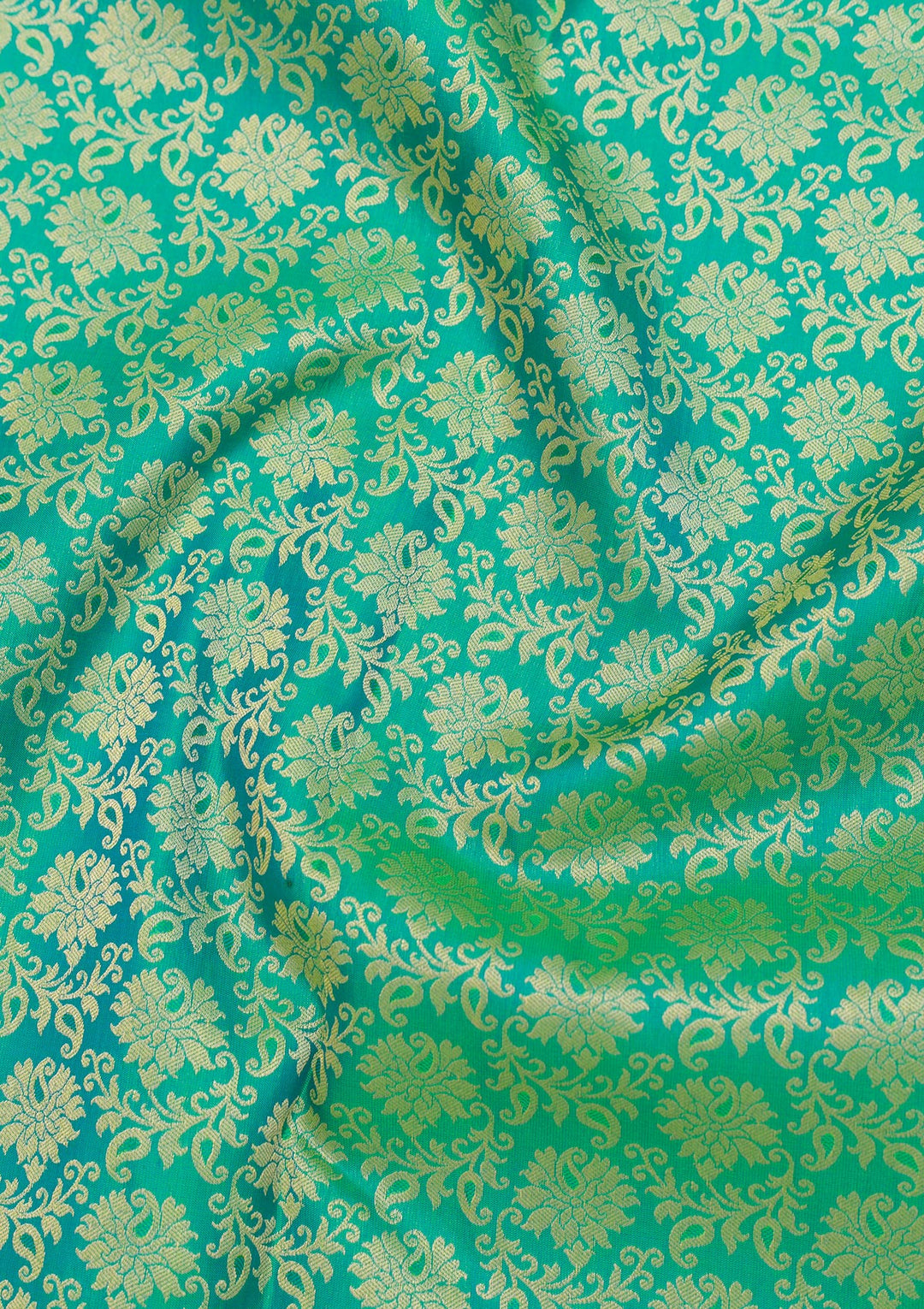 Sea Green Zariwork Pure Silk Saree