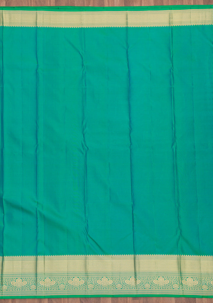 Sea Green Zariwork Pure Silk Saree