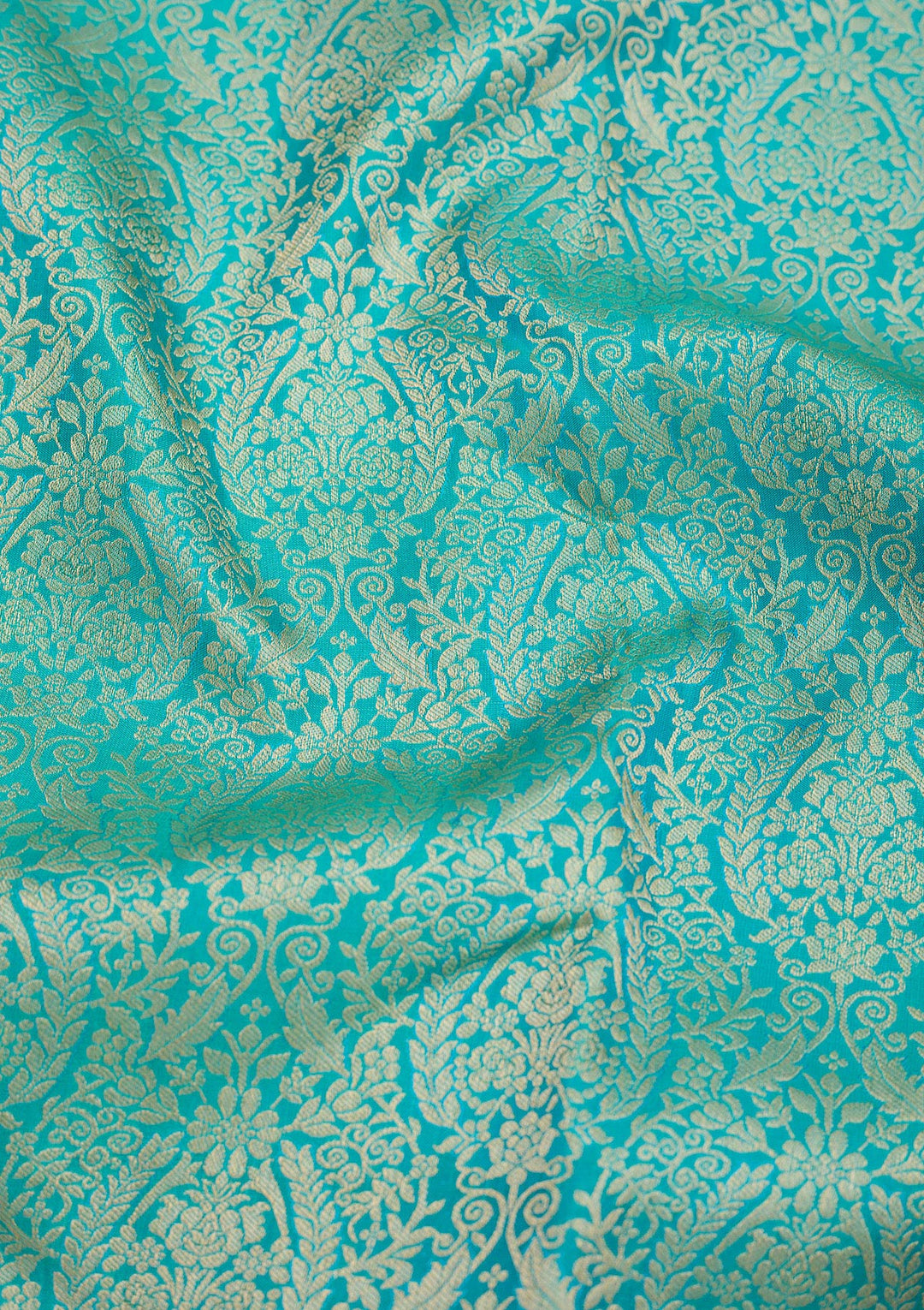 Sea Green Zariwork Pure Silk Saree